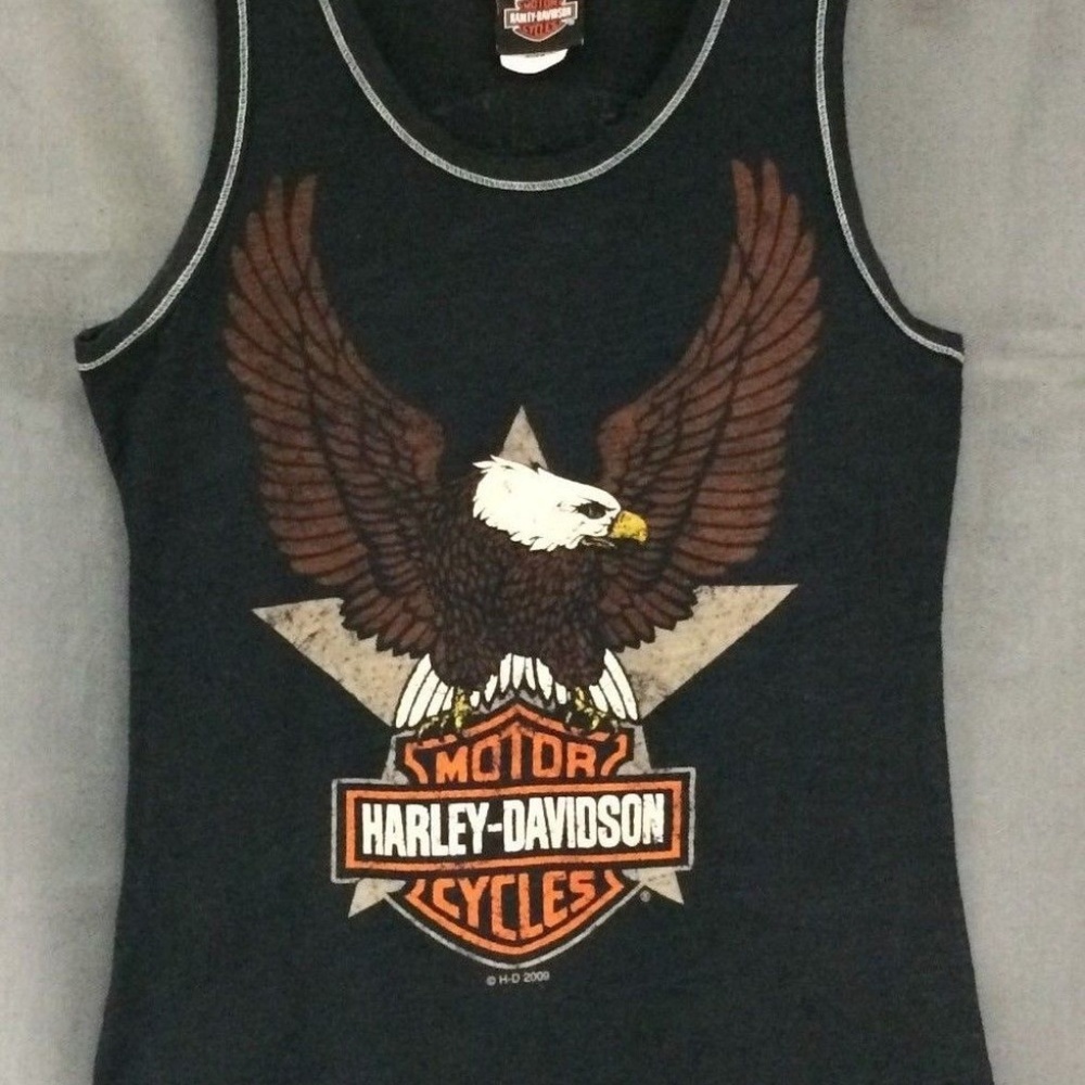 Harley Davidson Eagle Black Tank Top